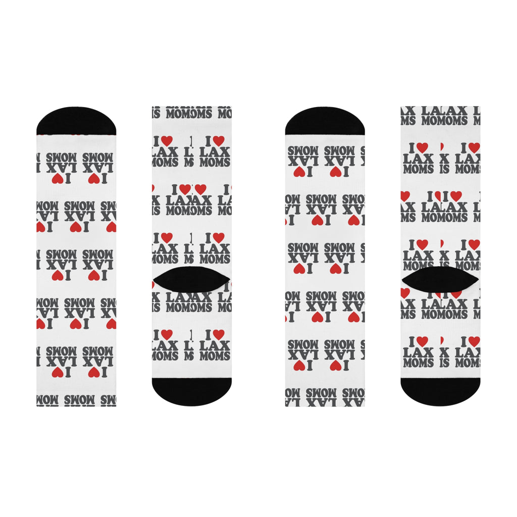 I  Heart LAX Moms - Cushioned Crew Socks