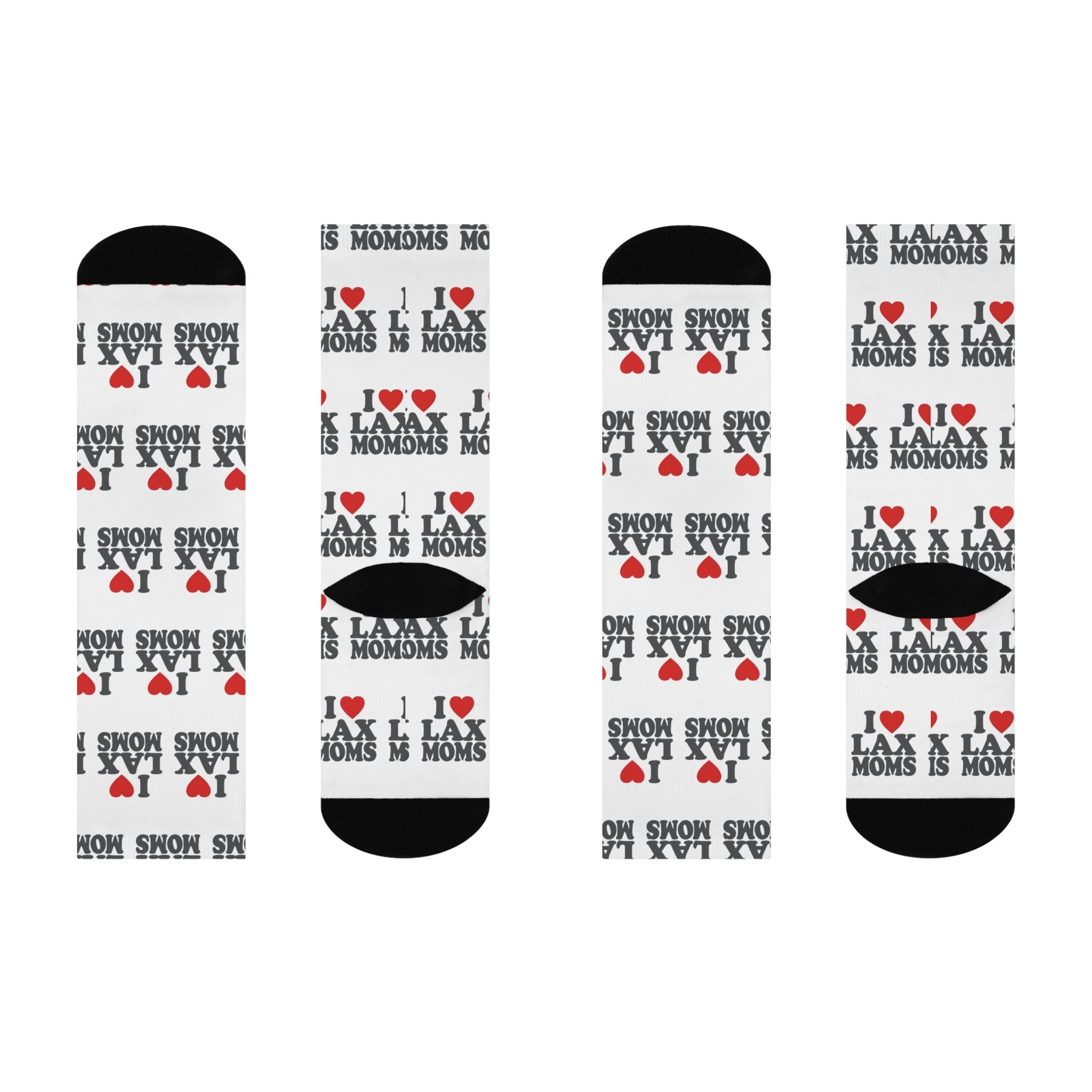 I  Heart LAX Moms - Cushioned Crew Socks