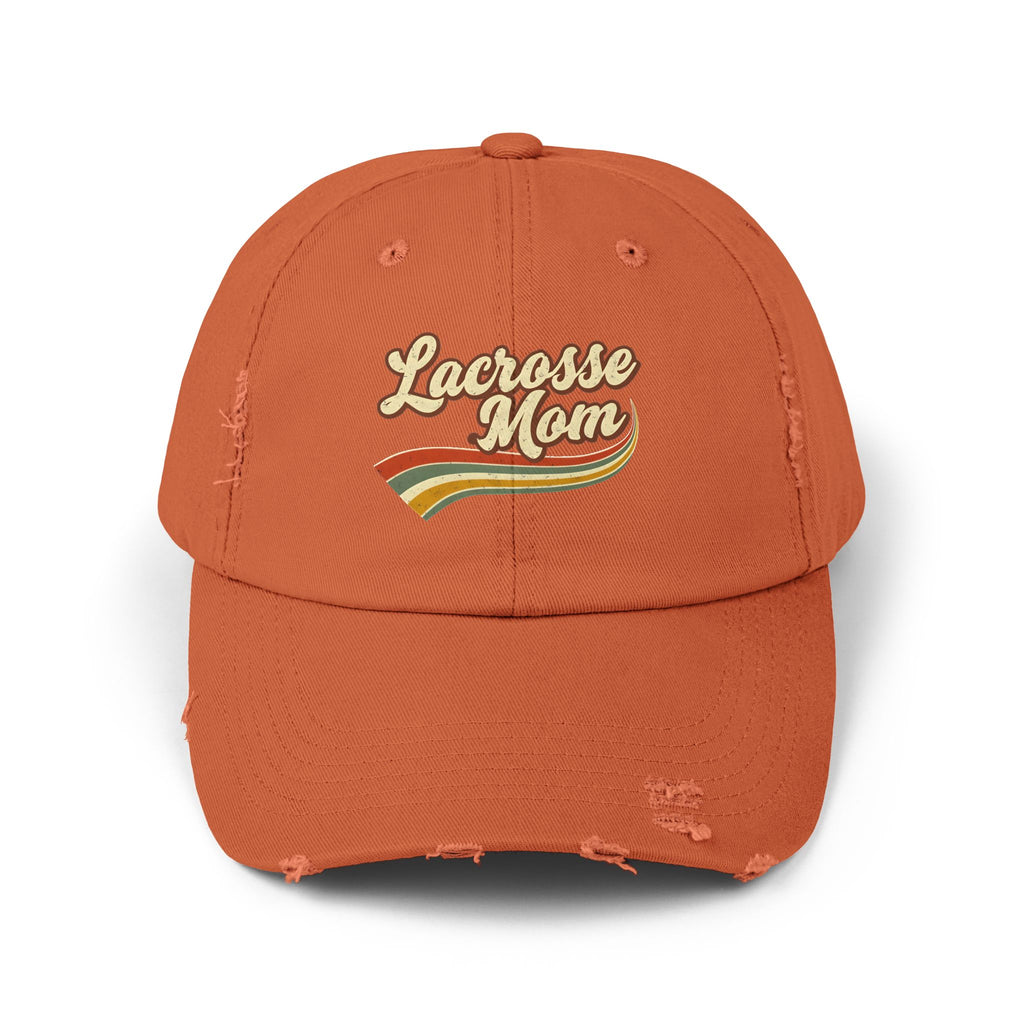 Retro Lacrosse Mom – Distressed Baseball Cap
