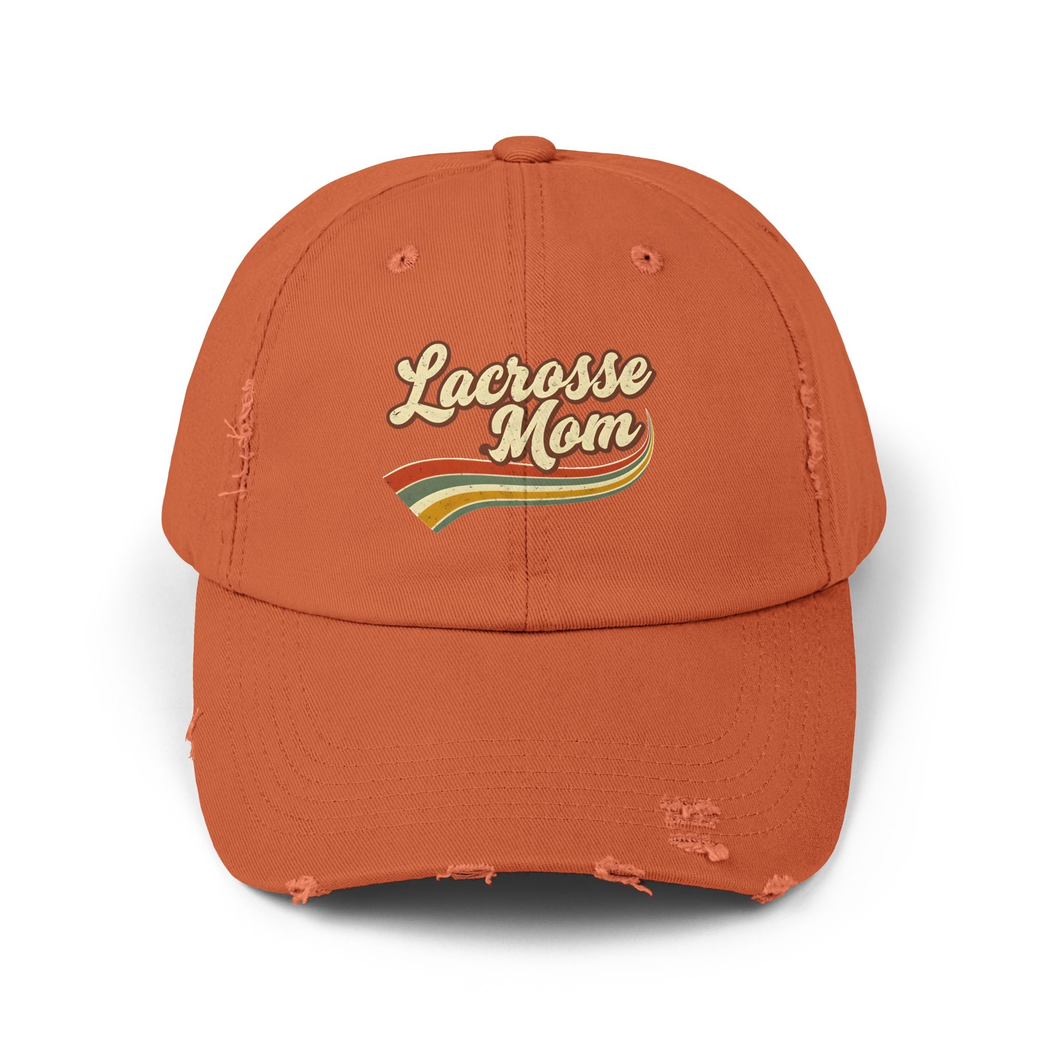 Retro Lacrosse Mom – Distressed Baseball Cap