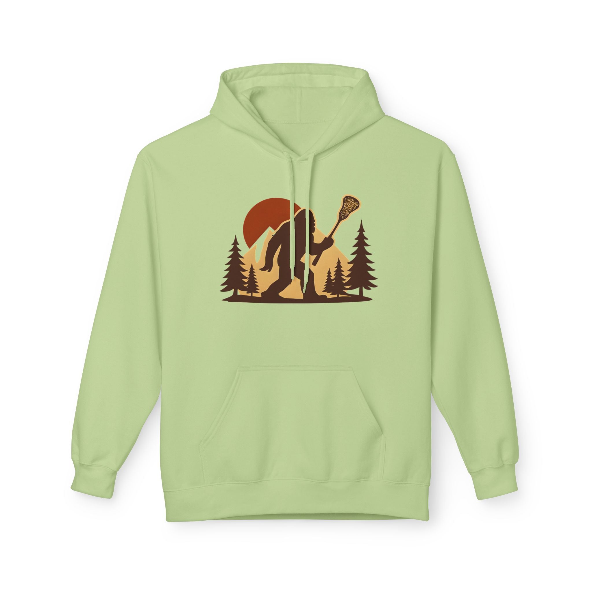 Vintage LAXsquatch- Adult Fleece Hoodie