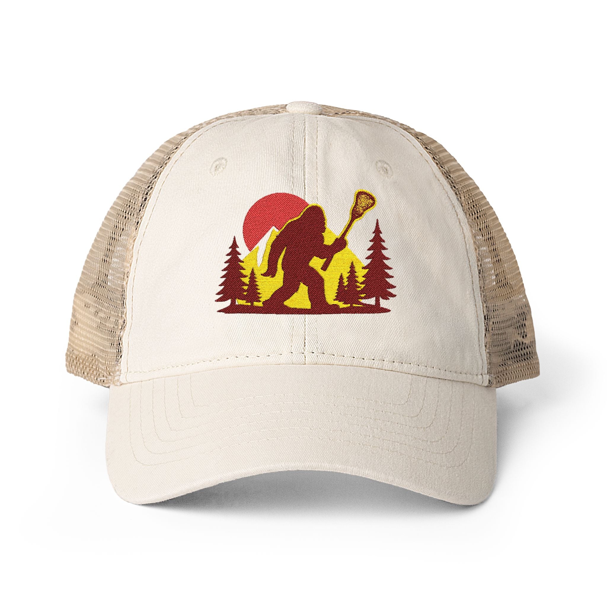 Retro LAXsquatch - Women's Washed Mesh-Back Cap