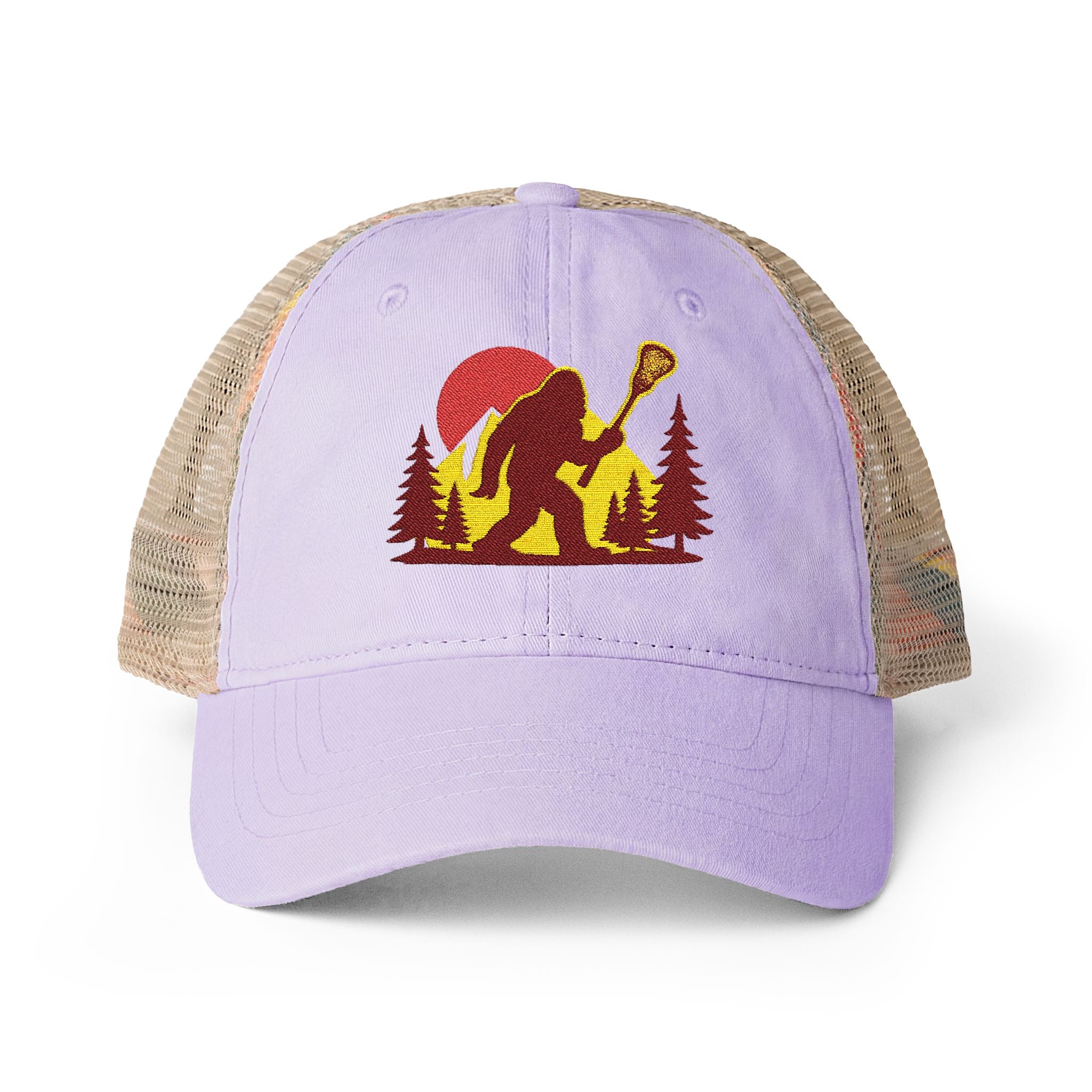 Retro LAXsquatch - Women's Washed Mesh-Back Cap
