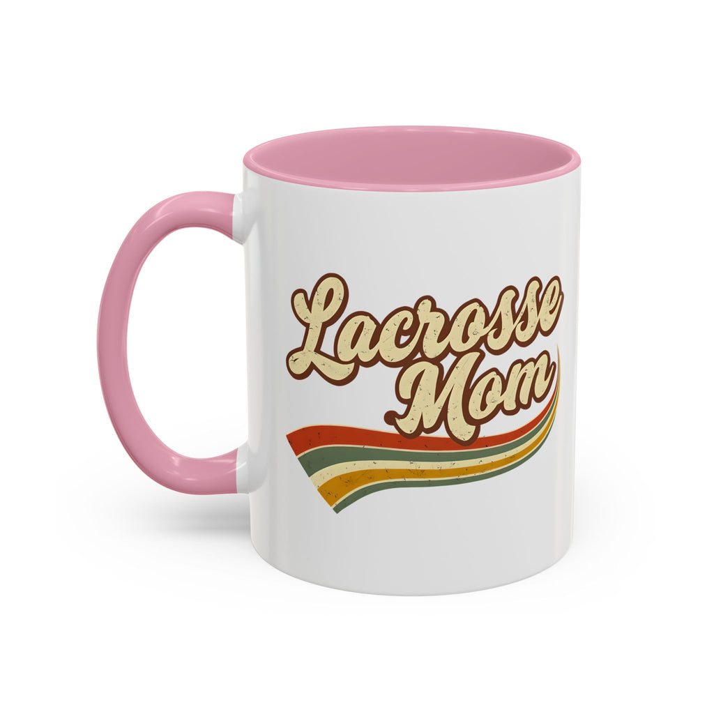 Retro Lacrosse Mom - Ceramic Coffee Mug (11oz)