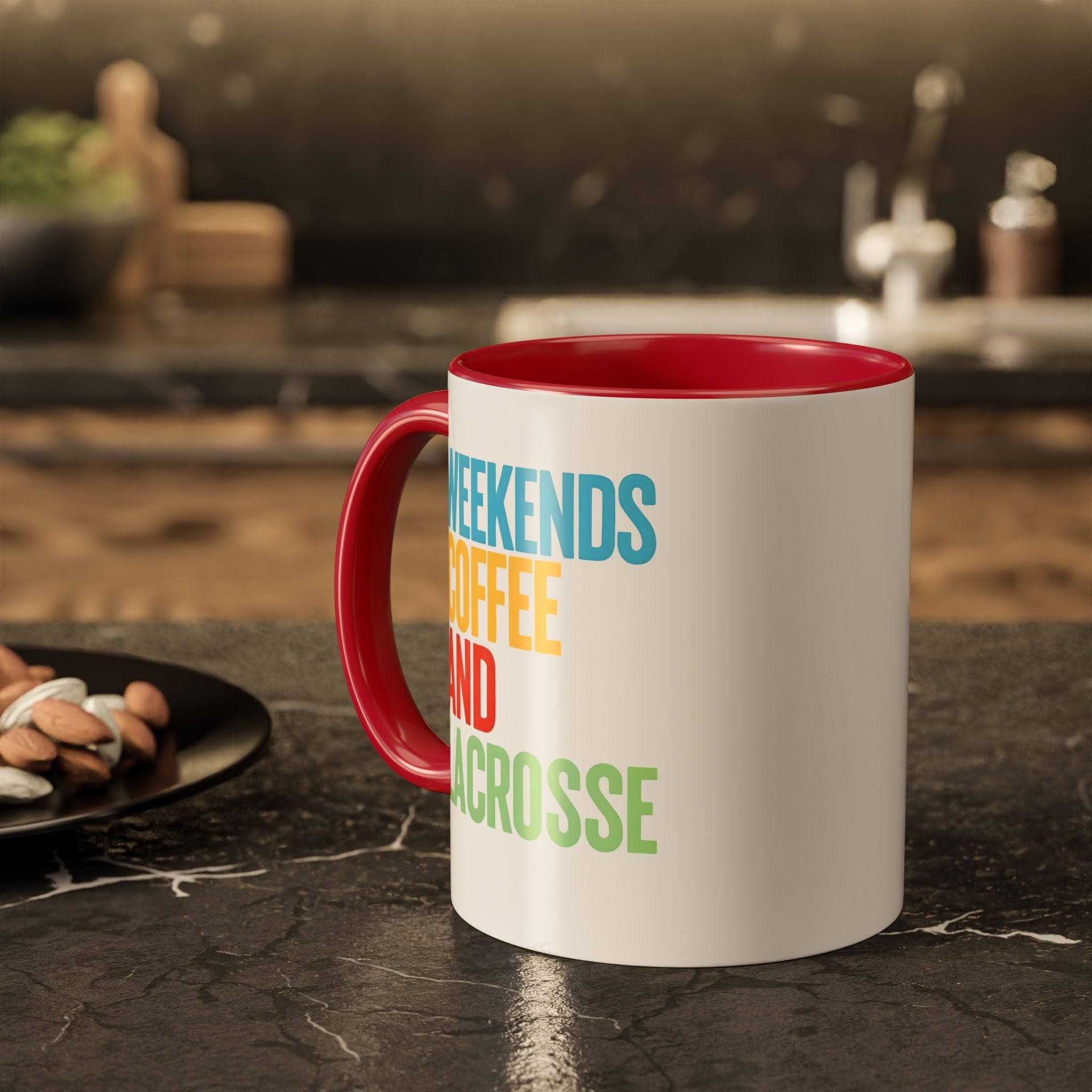 Weekends, Coffee, And, Lacrosse - Ceramic Coffee Mug (11oz)