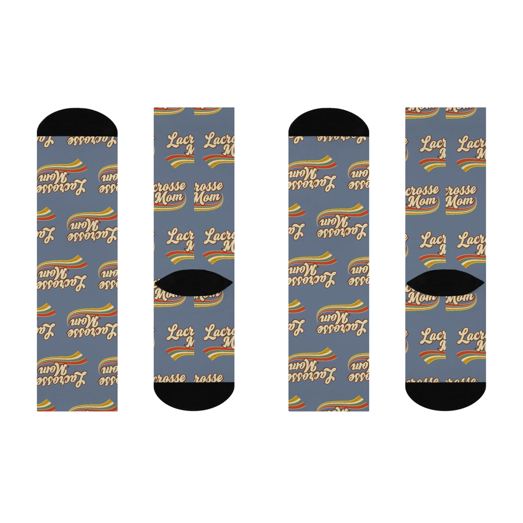 Retro Lacrosse Mom - Cushioned Crew Socks
