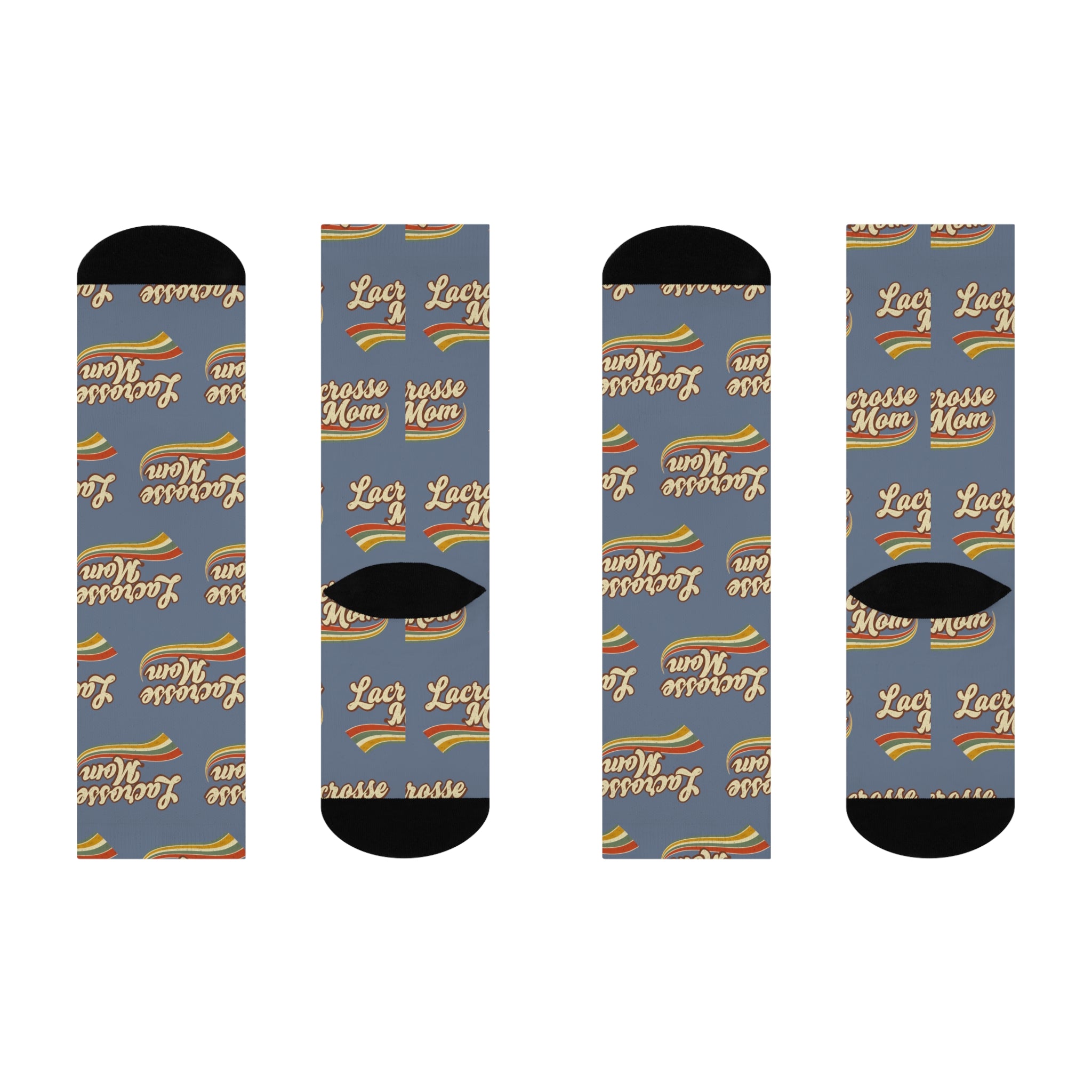 Retro Lacrosse Mom - Cushioned Crew Socks
