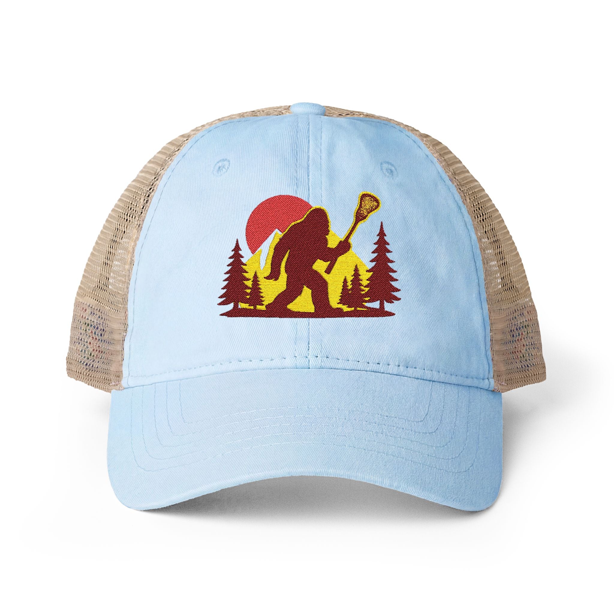 Retro LAXsquatch - Women's Washed Mesh-Back Cap