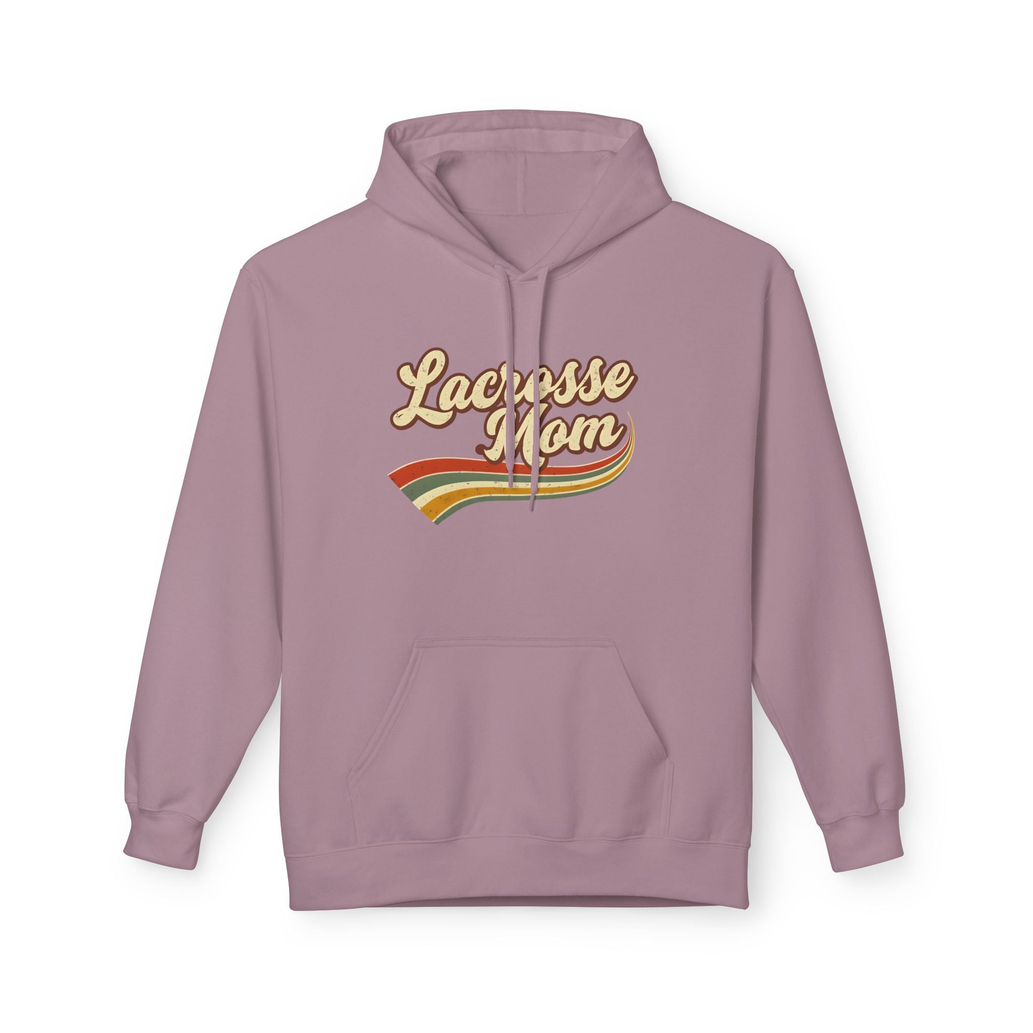 Lacrosse Mom Retro — Adult  Fleece Hoodie