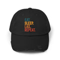 Eat. Sleep. Lax. Repeat. - Distressed Cap