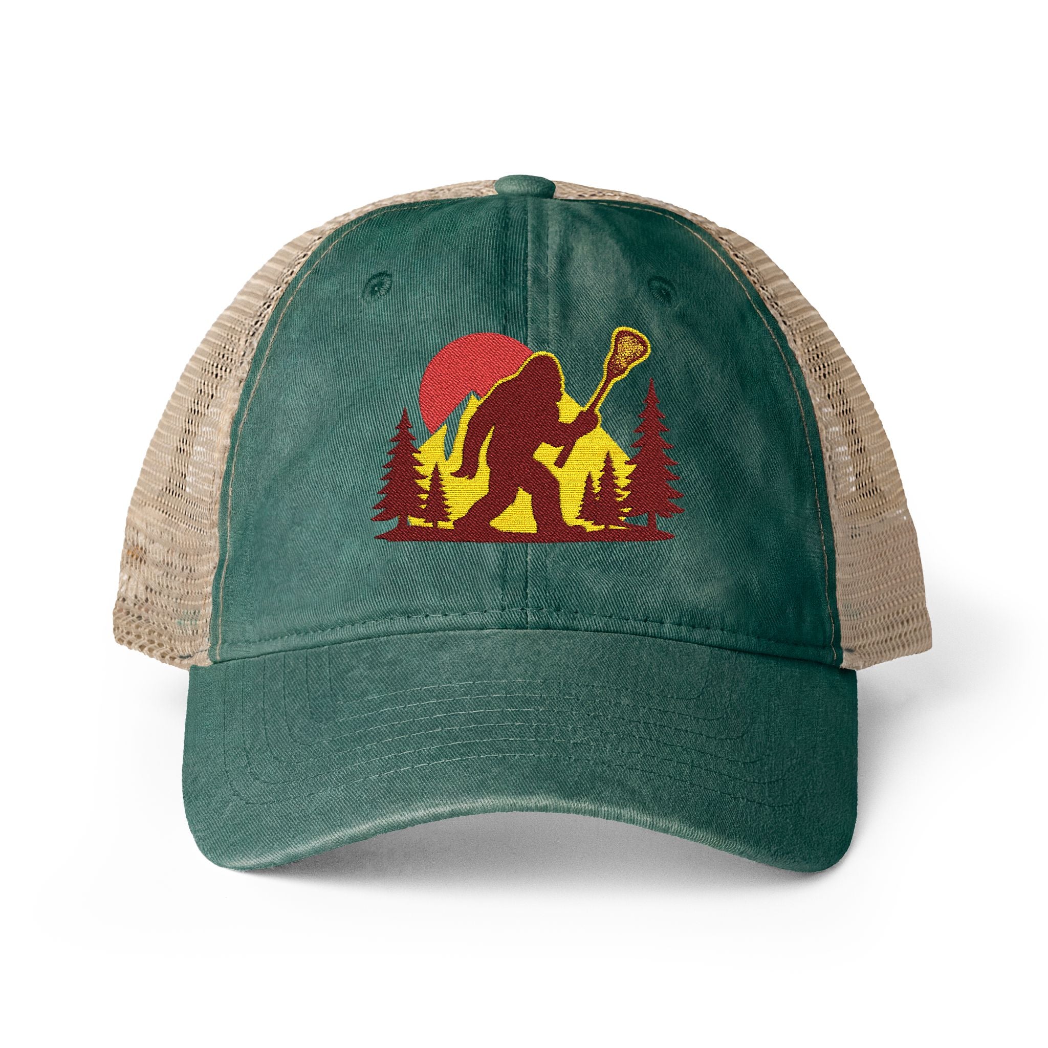 Retro LAXsquatch - Women's Washed Mesh-Back Cap