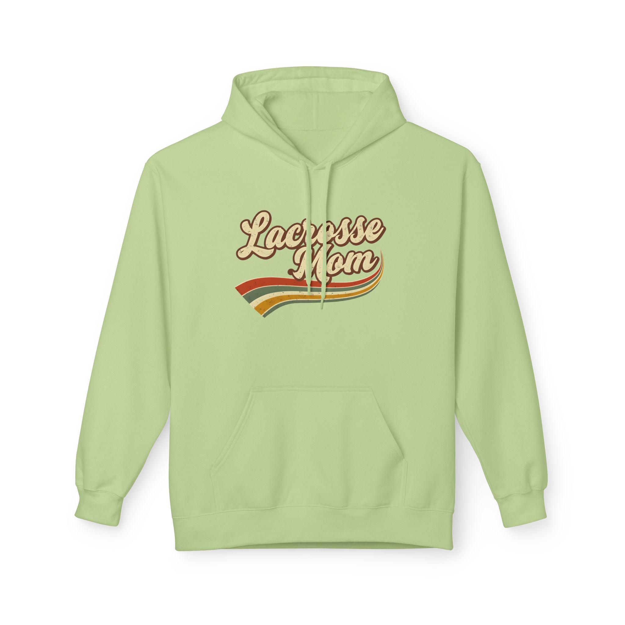 Lacrosse Mom Retro — Adult  Fleece Hoodie